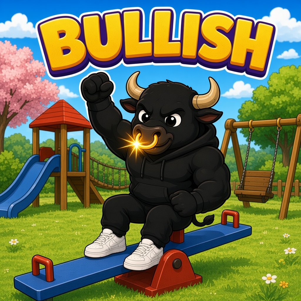 Bull on a seesaw — bullish