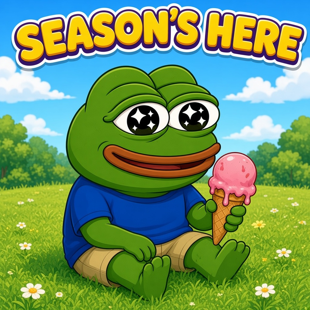 Pepe with ice cream — Season's here